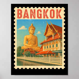 Póster Recuerdo de viaje a Ngkok Tailandia Buda Tailandia
