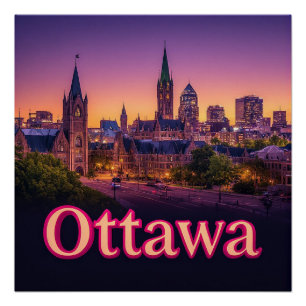 Póster 🧲 Recuerdo de viaje a Ottawa Canadá Memoria de va