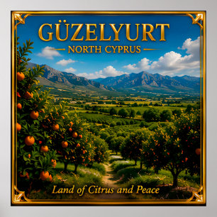 Póster Recuerdo de viaje al valle verde de Guzelyurt en e