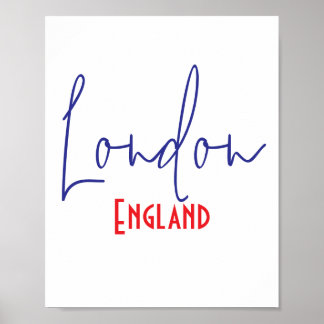 Póster Recuerdo de viaje regalo Londres, Inglaterra, Rein