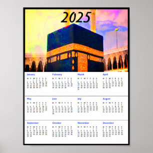 Póster Recuerdo del calendario 2025 de la Santa Kaaba