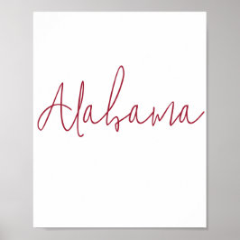 Póster Recuerdo del estado de Alabama