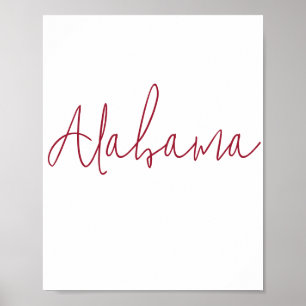 Póster Recuerdo del estado de Alabama