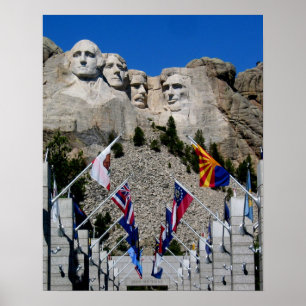 Póster Recuerdo del Mt Rushmore del personalizable
