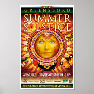 Póster Recuerdo del solsticio de verano de Greensboro 201