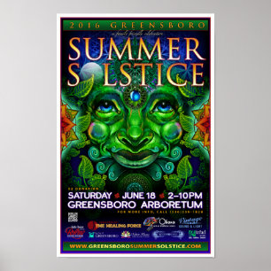 Póster Recuerdo del Solsticio de Verano de Greensboro 201