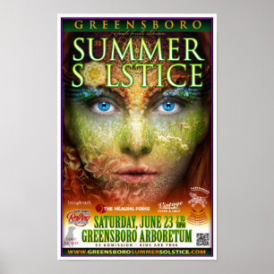Póster Recuerdo del solsticio de verano de Greensboro 201
