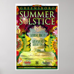 Póster Recuerdo del Solsticio de Verano de Greensboro 201