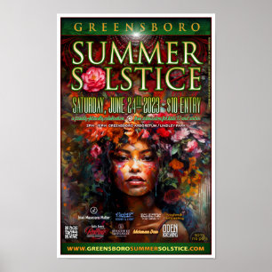 Póster Recuerdo del Solsticio de Verano de Greensboro 202