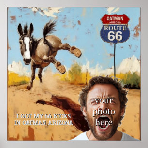Póster Recuerdo divertido de la aventura del burro de Oat