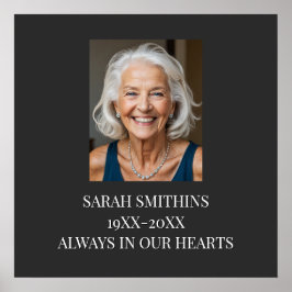Póster recuerdo funerario conmemorativo personalizado