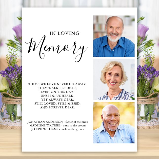 Póster Recuerdo Personalizado 3 Foto Boda Memorial (Subido por el creador)