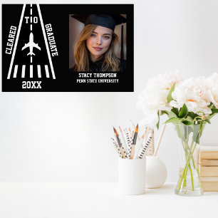 Póster Recuerdo personalizado de piloto para graduación '