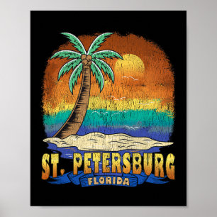 Póster Recuerdo perturbado de San Petersburgo Florida Vin