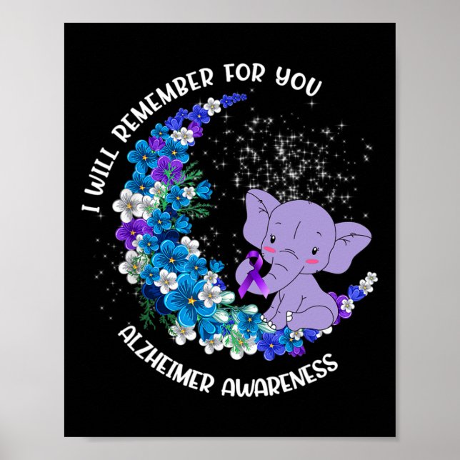 Póster Recuerdo por ti Alzheimer Awareness Elephant (Frente)