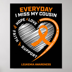 Póster Recuerdo Querido Recuerdo De Mi Primo Leucemia Da