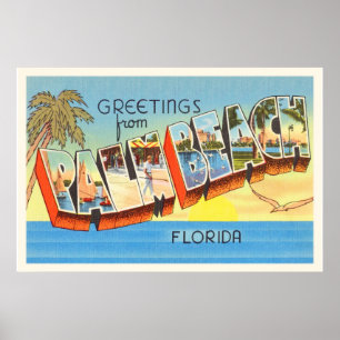 Póster Recuerdo viejo del viaje del vintage de la Florida