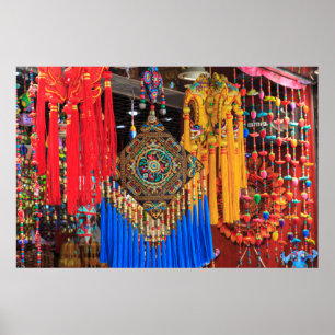 Póster Recuerdos coloridos en una tienda, China