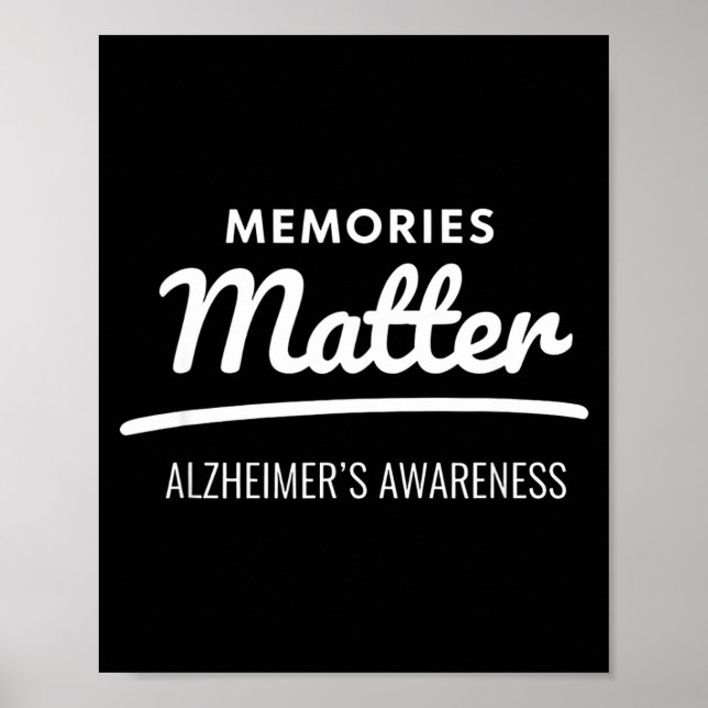 Póster Recuerdos conciencia alzheimer  (Frente)