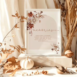 Póster Recuerdos de arco boho de otoño con el cartel de l