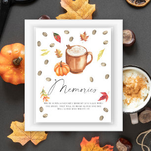 Póster Recuerdos de café de calabaza con la novia