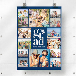 Póster Recuerdos de Collage de fotos múltiple de color az