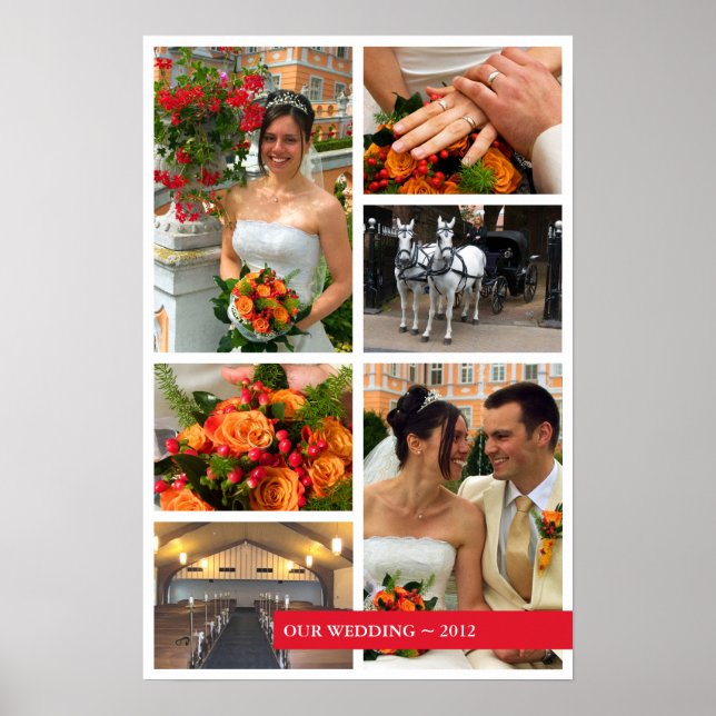 Póster Recuerdos de collage multifoto de la banda roja 6 (Frente)