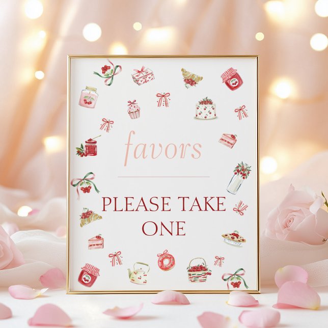 Póster Recuerdos de dulces cerezas para baby shower (Subido por el creador)
