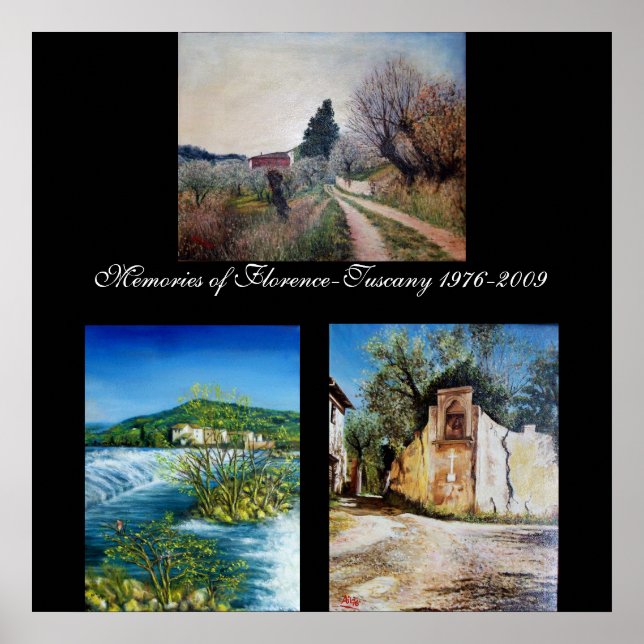 Póster Recuerdos de Florencia-Toscana (Frente)