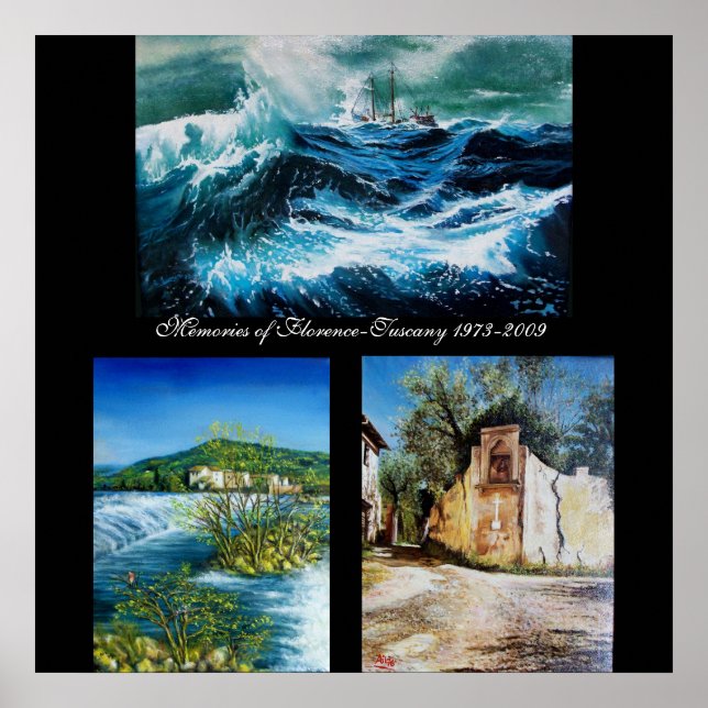 Póster Recuerdos de Florencia-Toscana (Frente)