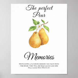 Póster Recuerdos de la despedida de soltera con peras con