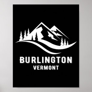 Póster Recuerdos de souvenir de las montañas de Burlingto