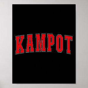 Póster Recuerdos de vacaciones de Kampot Camboya Camboyan