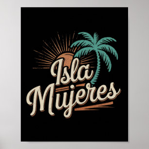 Póster Recuerdos de vacaciones en Isla Mujeres México Fam