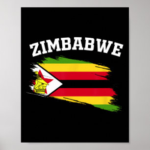 Póster Recuerdos de Zimbwe Harare Vacaciones África C de