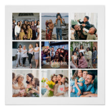 Recuerdos Familiares 9 Cuadrícula de Fotos Collage