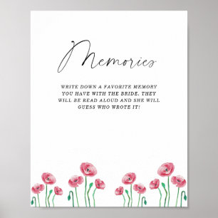 Póster Recuerdos florales de primavera verano con la novi