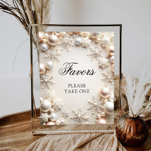 Póster Recuerdos para Baby Shower "Bebé, hace frío afuera