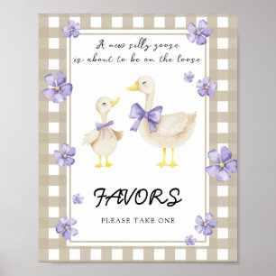 Póster Recuerdos para baby shower de Little Goose