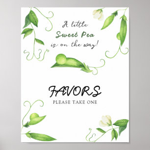Póster Recuerdos para baby shower de Little Pea