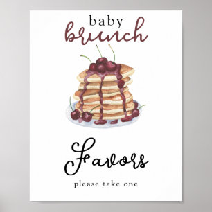 Póster Recuerdos para baby shower de Panqueques