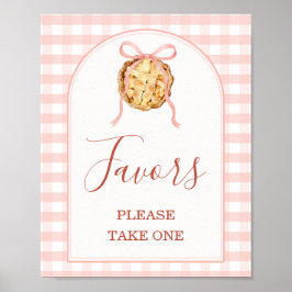 Póster Recuerdos para Baby Shower de Pastel Rosado Cuadro