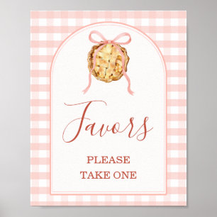 Póster Recuerdos para Baby Shower de Pastel Rosado Cuadro
