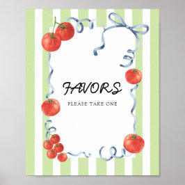 Póster Recuerdos para baby shower de Tomate
