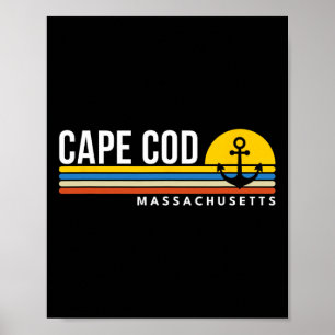 Póster Recuerdos vintage retro Cape Cod Massachusetts Ma 