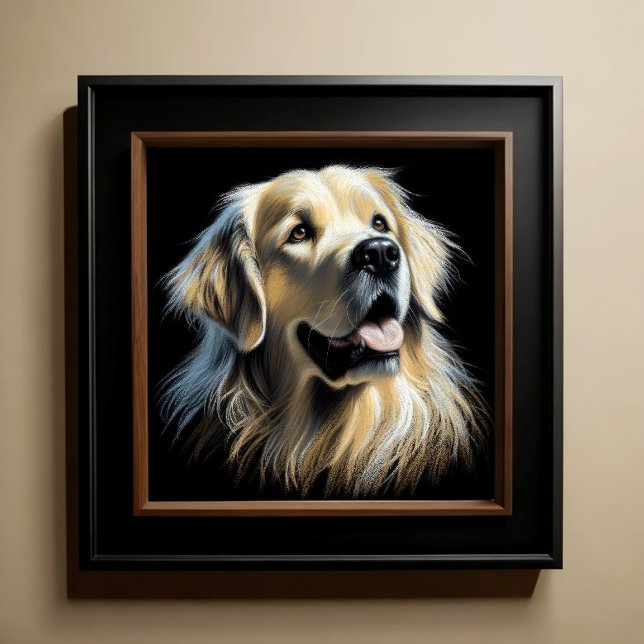 Póster Recuperación de oro del dibujo del pastel duro (Subido por el creador)