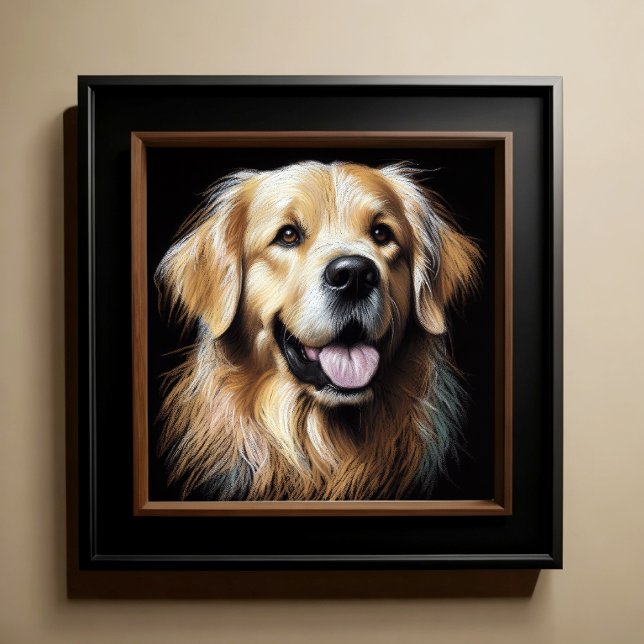 Póster Recuperación de oro del dibujo del pastel duro (Subido por el creador)