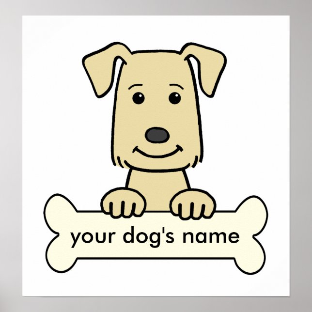 Póster Recuperador de labrador personalizado (Frente)