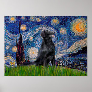 Póster Recuperador plano 1 - Noche estrellada