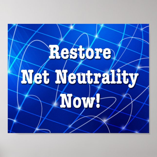 Póster ¡Recuperar la neutralidad de la red ahora! (Frente)